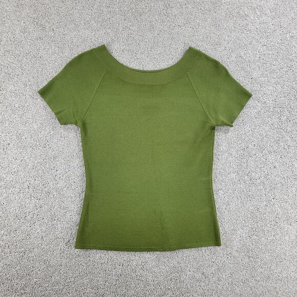 Joseph A Basic Shirt Womens S Green‎ Plain Stretch Fit Pullover Scoop Neck Layer - Picture 9 of 12